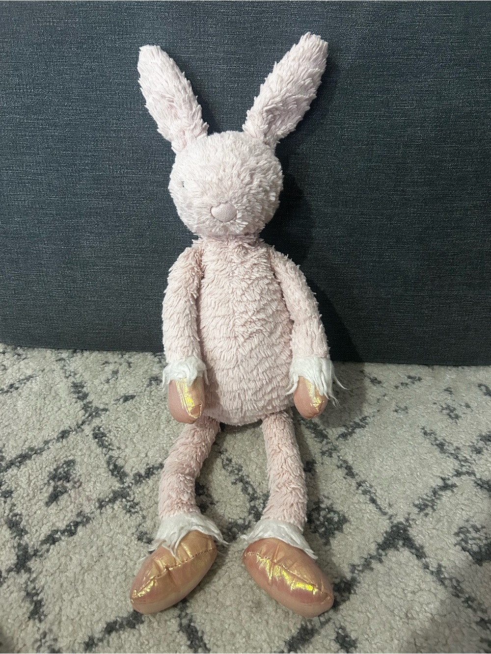 JELLYCAT DAINTY BUNNY RABBIT PLUSH PINK 19" SOFT TOY IRIDESCENT STUFFED
ANIMAL